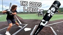 Hitting with the 2022 DeMarini The Goods 1-piece | BBCOR Baseball Bat Review