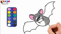 How to Draw a Bat - Coloring Pages Only