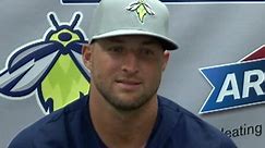 Tim Tebow talks about belief in God and baseball