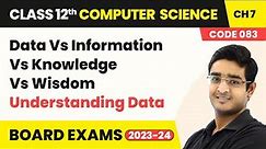 Data Vs Information Vs Knowledge Vs Wisdom - Understanding Data | Class 12 NCERT CS Cha 7 (2022-23)