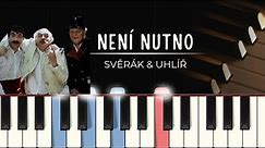 Není nutno (Uhlíř/Svěrák) MIDI + noty pro klavír + synthesia tutorial