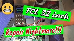 TCL 32 inch no picture _ dark picture. Model 32s321 tv repair.
