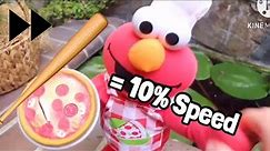 “Singing Pizza Elmo Destruction” but every hit speeds up the video by 10%