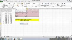 Calculating cost functions using Microsoft Excel