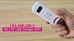 192.168.100.1 : How to configure 4G LTE USB Dongle WiFi