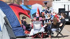 Texas Tech students pass time camping before Texas vs. Texas Tech basketball game