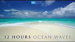 12 HOUR 4K Ocean Waves Video & Sounds: Perfect Beach Scene "White Sand, Blue Water" Fiji Islands