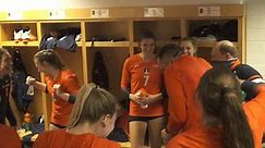 Illinois Volleyball | Locker room celebration