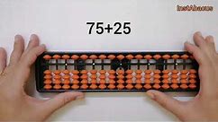how to add 75 and 25 using abacus|two digit addition using abacus|InstAbacus