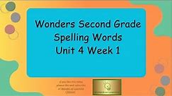 Wonders 2nd Grade Spelling Words Unit 4 Week 1