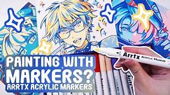 Painting With Markers! Let's Try Out Arrtx Acrylic Markers!
