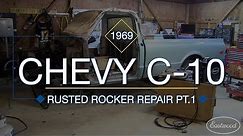 How To Replace Inner & Outer Rocker Panels on C10 Truck Part 1 - Rust Repair with Eastwood