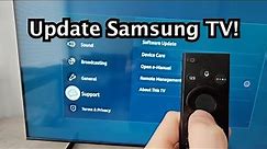 How to Update Software on Samsung Smart TV!