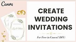 HOW TO CREATE WEDDING INVITATIONS ON CANVA - STEP BY STEP (DIY) *COMPLETE CANVA TUTORIAL*