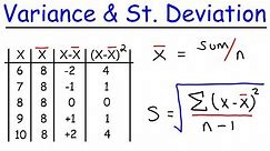 Variance and Standard Deviation With Microsoft Excel - Descriptive Statistics