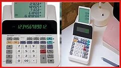 Sharp El-1501 Compact Cordless Paperless Large 12-Digit Display Desktop Printing Calculator