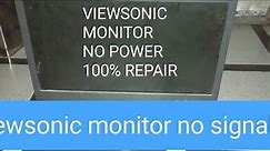 viewsonic monitor repair ! viewsonic monitor no signal ! monitor power supply repair