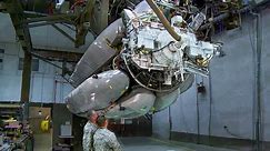 Loading US B-52’s Monstrous Rotary Missile Launcher Inside Giant Facility