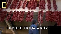A Serbian Village That Turns Crimson Red| Europe From Above | National Geographic UK