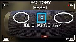How to Factory Reset and Troubleshoot JBL Charge 3 & 4 Audio Bluetooth Speakers
