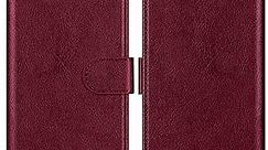 ZZXX iPhone SE 2022(2020)/iPhone 7/iPhone 8 Wallet Case with [RFID Blocking] Card Slot Kickstand Magnetic Closure Leather Flip Fold Protective Phone Case for iPhone 8 Case Wallet(Wine Red-4.7 inch)
