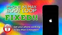 Apple iPhone XS Max Boot Loop Fix (Apple Logo On/Off Loop) Fix *Super Easy*