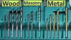 Types of Drill Bits - Wood, Masonry, Metal