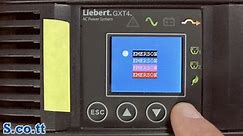 Liebert GXT4 UPS Menu System Walk-Through (on a GXT4-3000RT120)