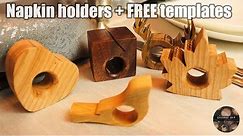 Wooden napkin holder - 5 designs + FREE templates!