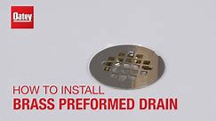 Oatey Round No-Caulk Brass Shower Drain with 4-1/2 in. Round Snap-In Stainless Steel Drain Cover 421502
