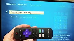 How to Factory Reset Back to Original Default Settings on Hisense Smart TV w/ Roku TV
