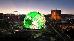 Las Vegas, Nevada, United States - 1.23.2024 - Las Vegas Sphere At Las Vegas In Nevada United States. Downtown Cityscape Building City Urban Cities Sunset.