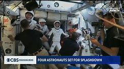 4 astronauts depart International Space Station