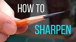 ✏️ How to Sharpen a Pencil With a Knife (for Drawing)