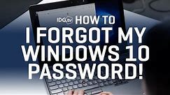 I forgot my Windows 10 password