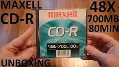 Unboxing Maxell CD-R - 48X 700MB 80Min