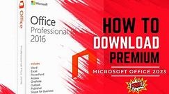 HOW TO Free Download Microsoft Office 2016 Pro PlusJAN 2023