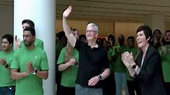 Apple CEO Tim Cook Opens Delhi Store, Second In India