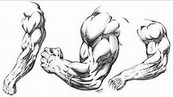 Drawing Muscular Stylized Arms for Comics Demonstration
