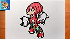 How to Draw Knuckles The Echidna - Sonic The Hedgehog