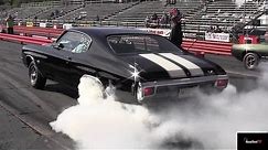 Ram Air IV GTO vs Chevelle SS 454 LS6 - 1/4 mile Drag Race Video and Massive Burnout - Road Test®