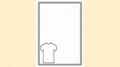Simple Blank T Shirt Outline Page Border