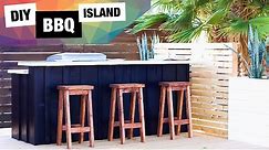 Easy DIY Outdoor Kitchen | BBQ Island and Bar | How to Build Grill Station