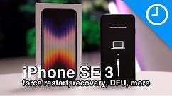 iPhone SE 3: how to force restart, recovery mode, DFU mode, etc.