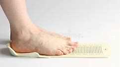 A Woman S Foot is Measured on a Measuring Board To Determine the Shoe Size Stock Footage - Video of feet, determine: 309892548