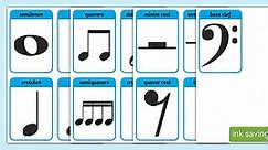 Music Notes Cards