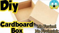 Diy Cardboard box/Homemade cardboard box/How to make cardboard box at home/Cardboard box making