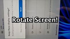 How to Rotate Screen on Windows 11 or 10 PC
