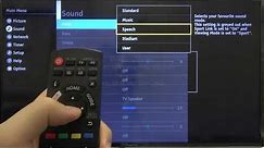 How to Set Sound Mode Suited for Music on PANASONIC TV TX-40FS500 40-inch Smart TV - Video Guide