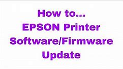 How to update all Epson Printers Firmware and Software Update #EpsonSoftwareUpdater